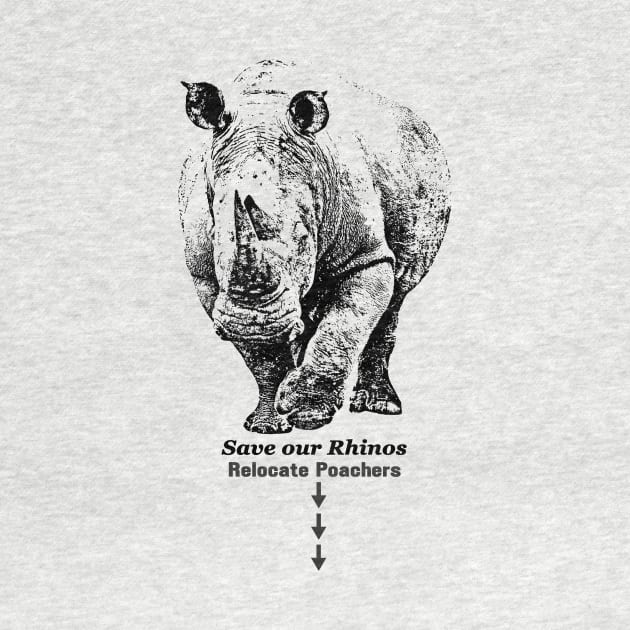 White Rhino with Anti-Poaching Message | African Wildlife by scotch